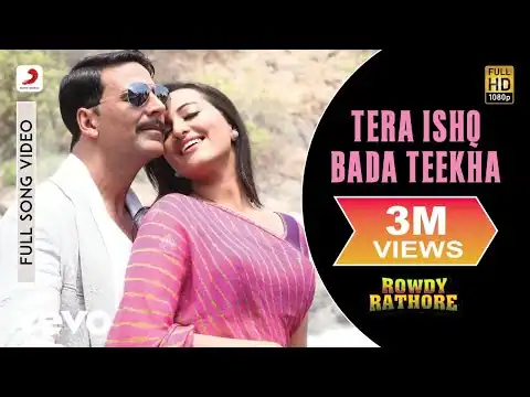 Tera Ishq Bada Teekha Lyrics In Hindi, Rowdy Rathore (2012) Javed Ali, Shreya Ghoshal